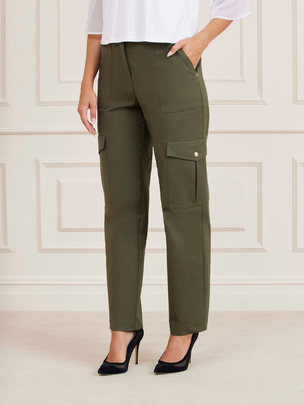 MARCIANO Pantalone Donna Alice Cargo Pant 4YGB16 7124A G8F6 Verde