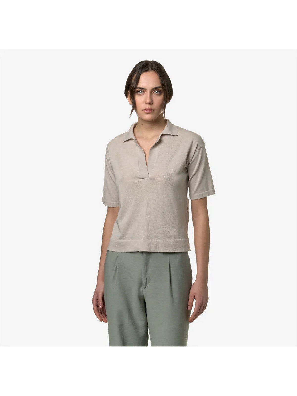 K-WAY T-Shirt e Polo Donna Marlhes K4123RW 634 Beige