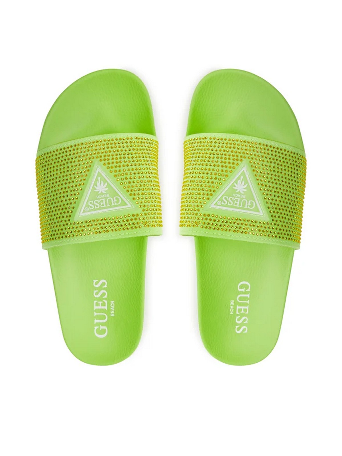 GUESS BEACHWEAR Ciabatta Donna Beach Slippers Stras E4GZ25 BB00F G8V3 Verde