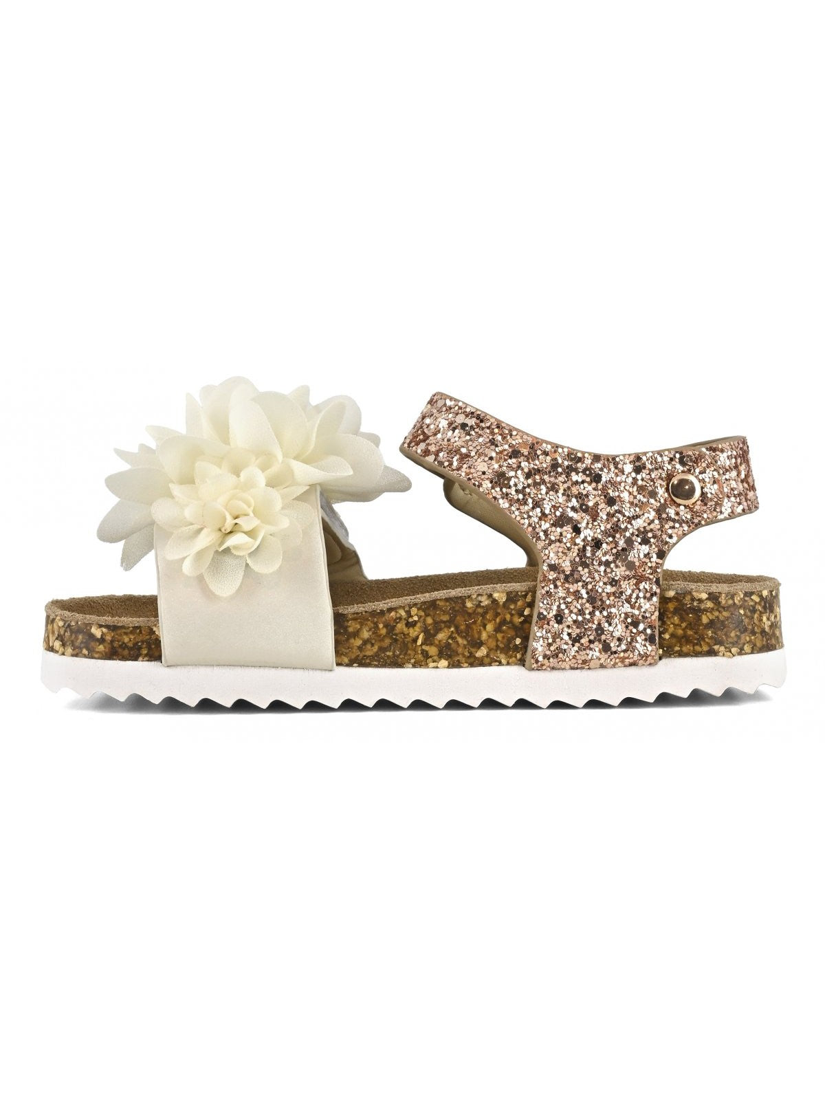 COLORS OF CALIFORNIA Sandalo Bambine e ragazze Sandal With Flowers HC.2406 NAT Beige