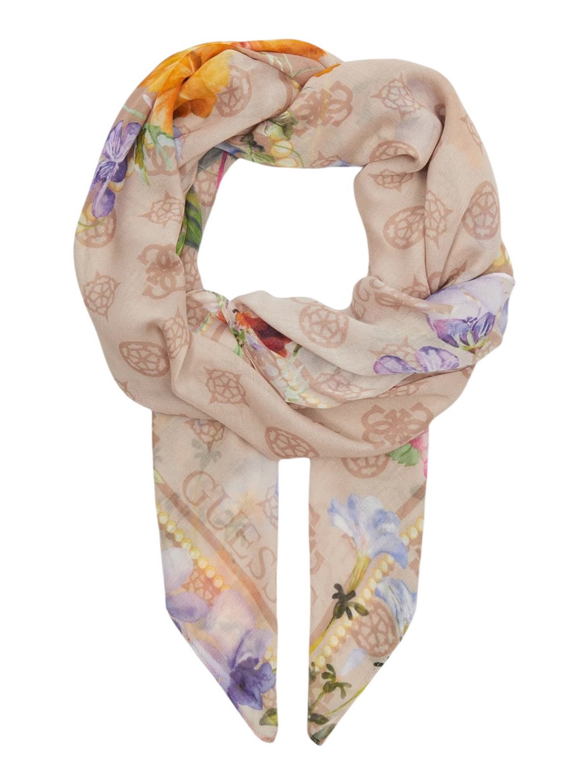 GUESS Foulard Donna Kefiah 130X130 AW9991 COT03 LTE Beige
