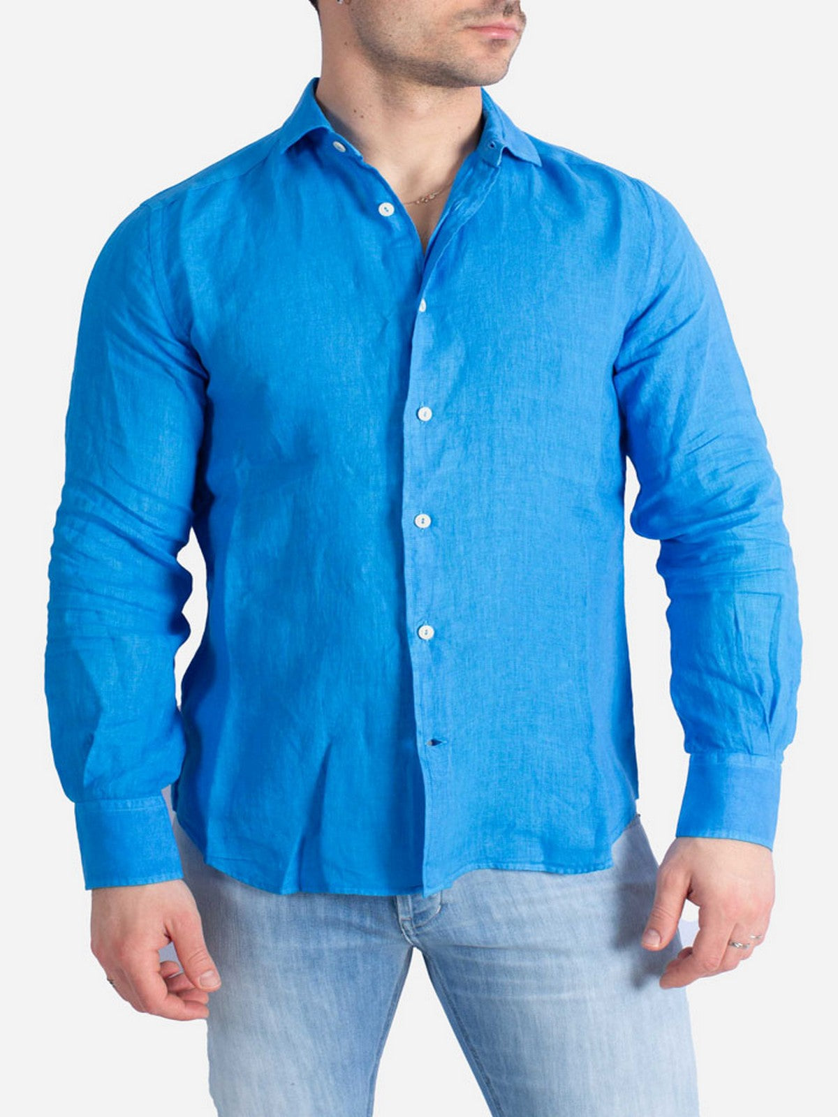 MC2 SAINT BARTH Camicia Uomo  PAMPLONA 01307F Blu