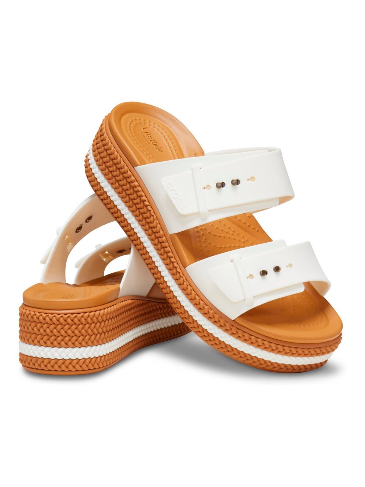 CROCS Sandalo Donna Brooklyn Woven Buckle W 209978 0WV  Bianco