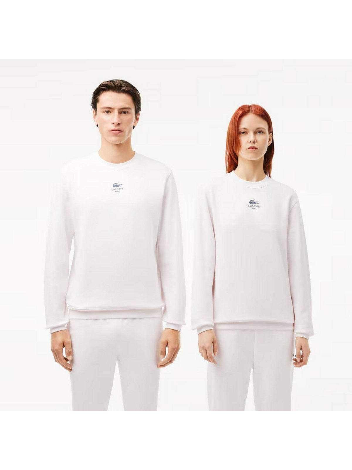 LACOSTE Felpa Uomo  SH2736 70V Bianco