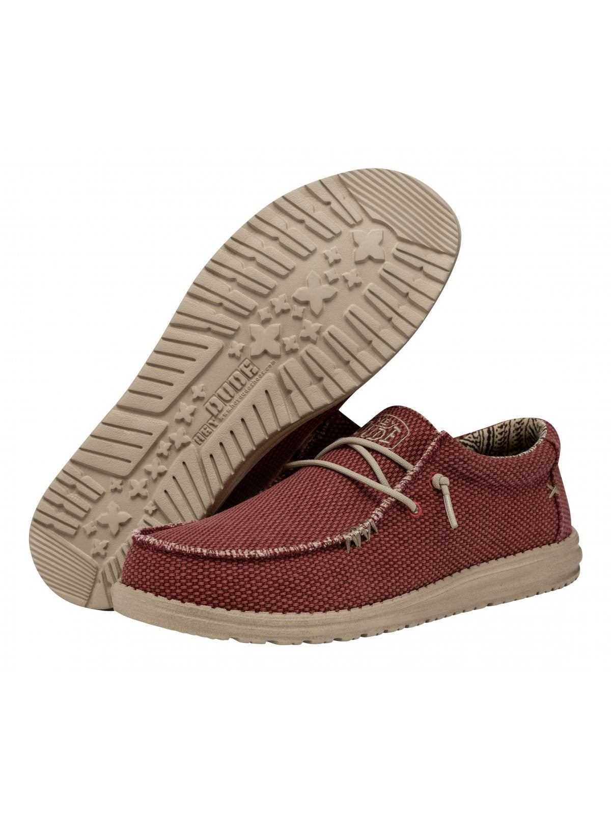 HEY DUDE Mocassino Uomo Wally Braided HD.40003 6VP Rosso