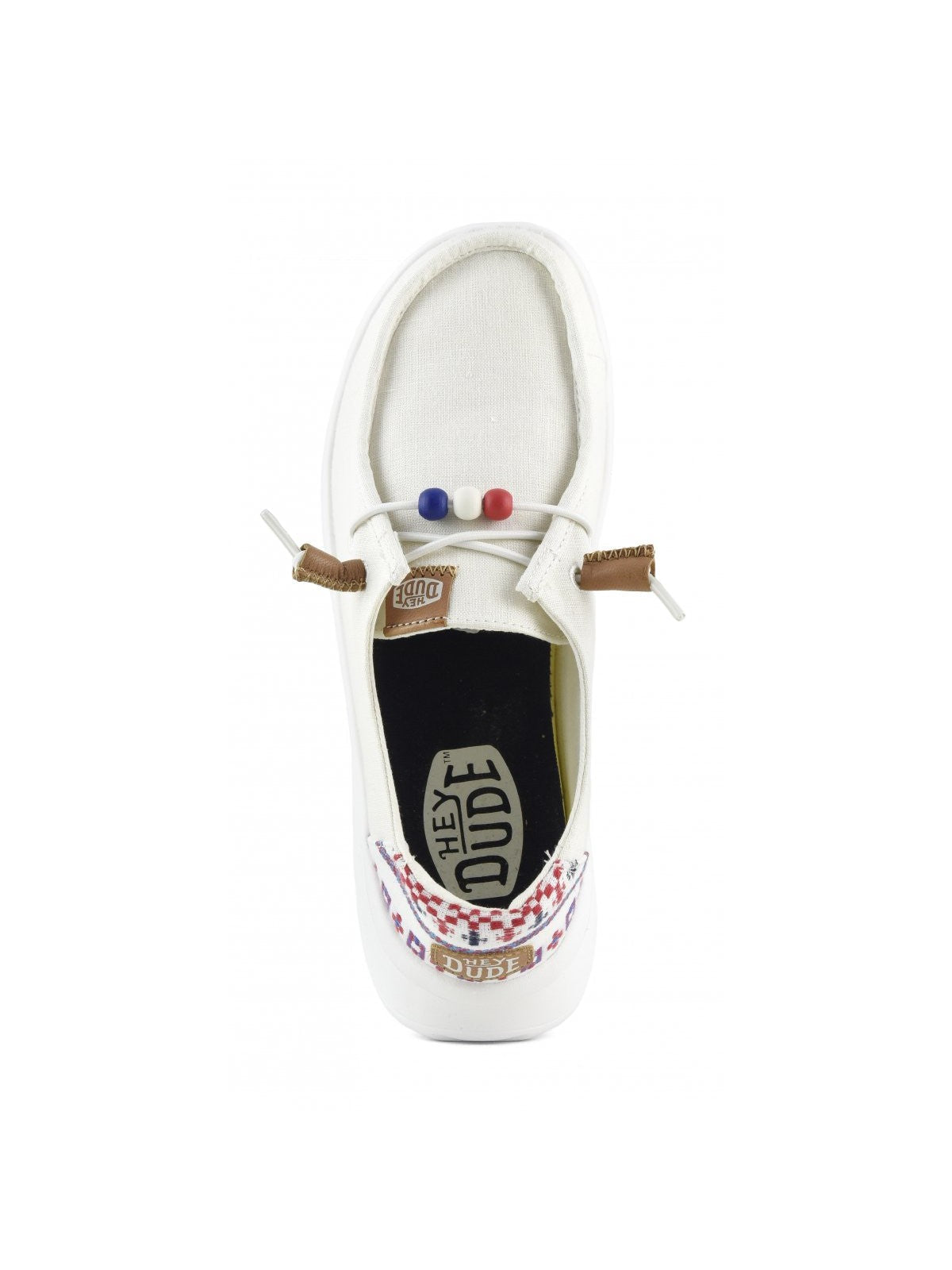 HEY DUDE Mocassino Donna Wendy Peak Baja Stripe HD.40739 100 Bianco