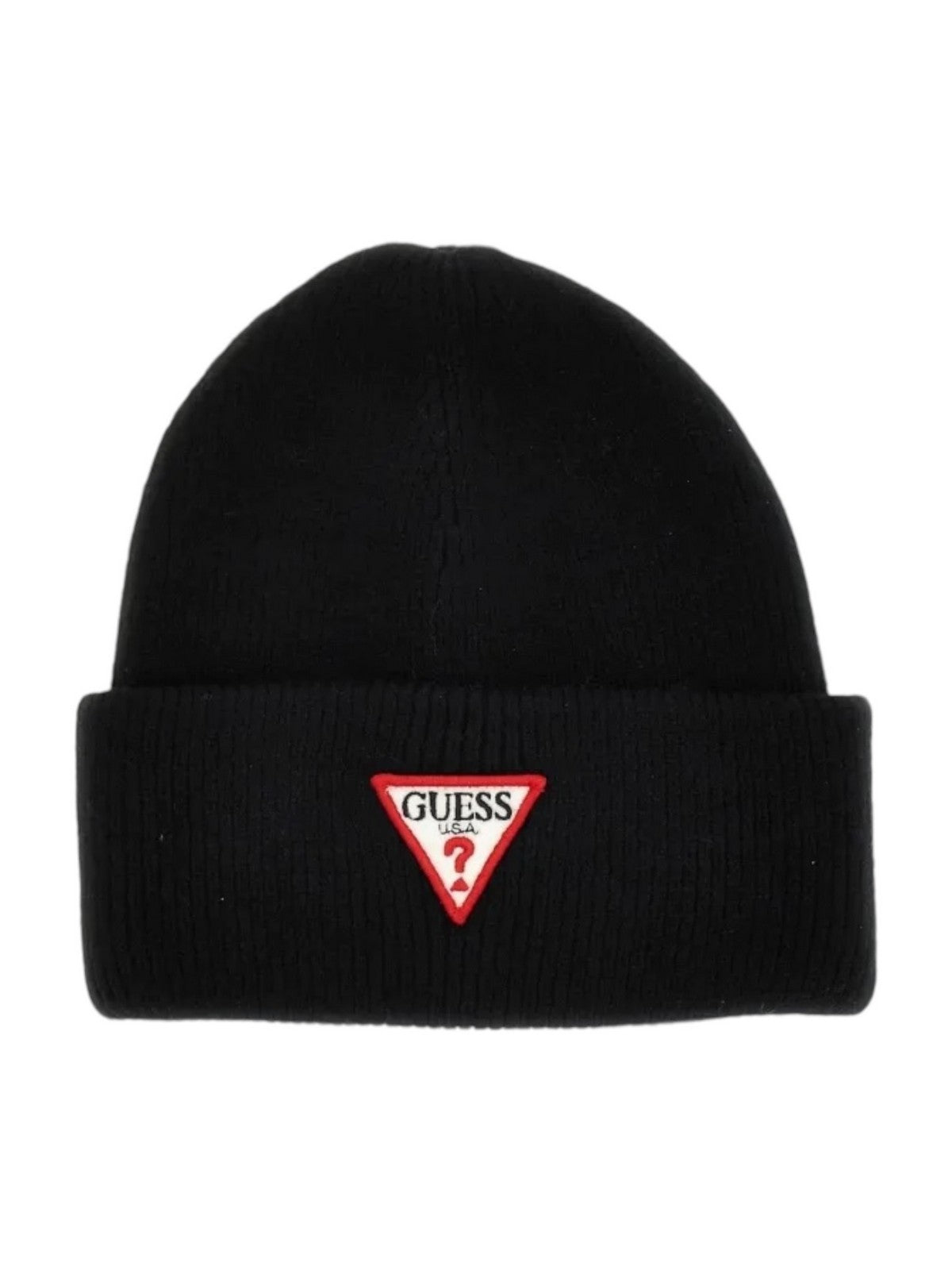 GUESS Cappello Donna BEANIE PATCH TRIANGOLO AW5234 VIS01 BLA Nero