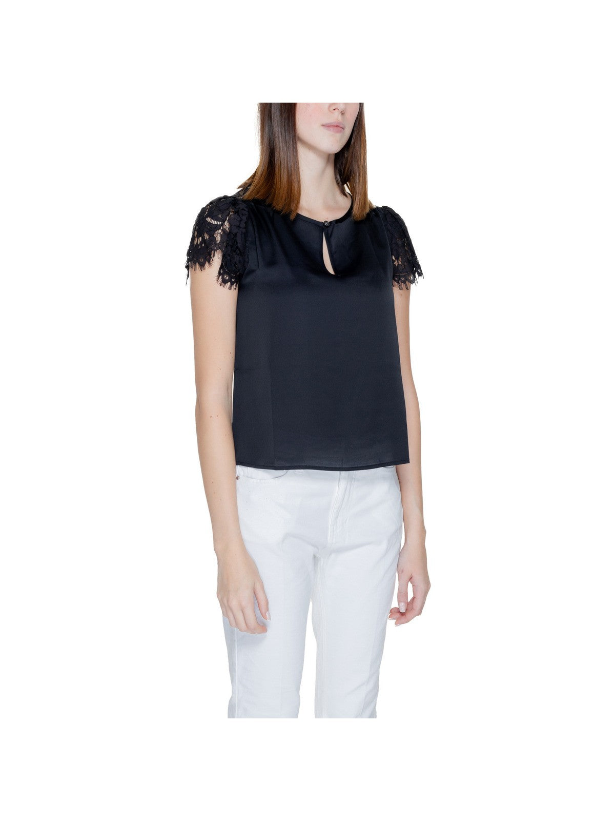 GUESS Top Donna Ss Guendalina Top W4GH86 WD8G2 JBLK Nero