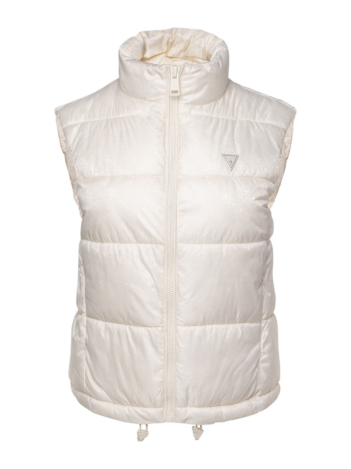 GUESS Gilet Donna NEW 4G LOGO PADDED VEST W4YL15 WGAL2 G1E0 Beige