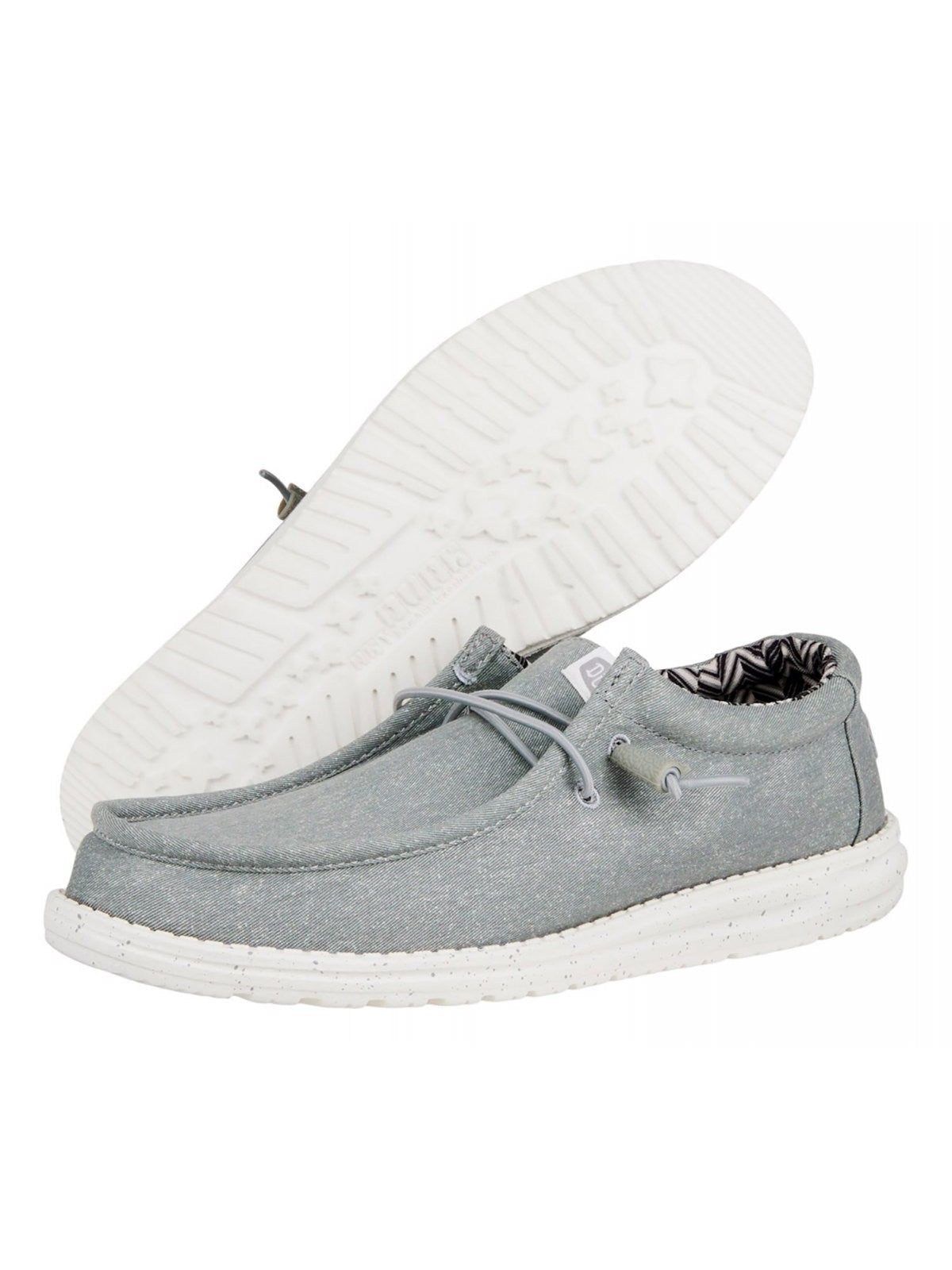 HEY DUDE Mocassino Uomo Wally Canvas HD.40700 007 Grigio