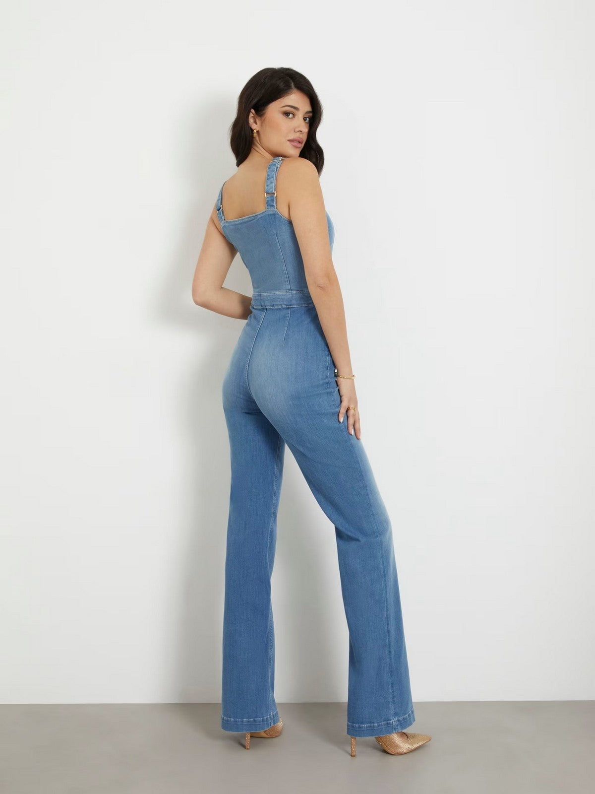 GUESS Tuta Donna Mariposa Jumpsuit W4GD0O D5B42 EAMD Blu