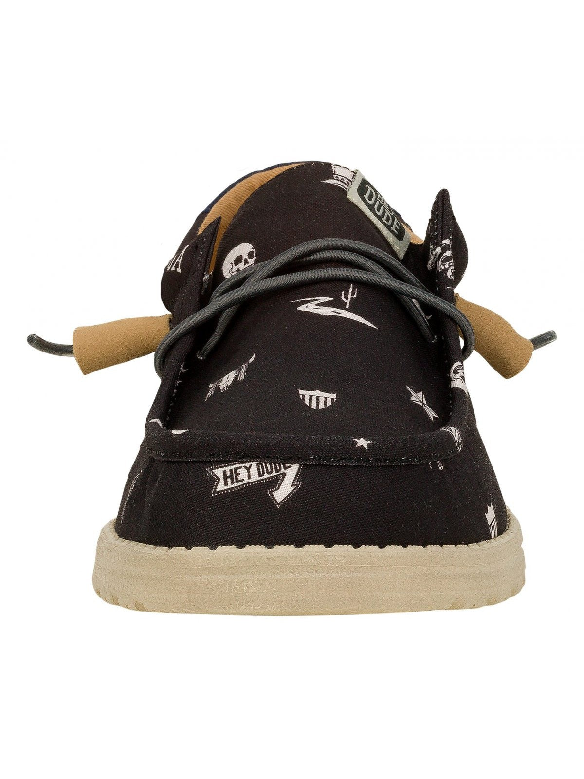 HEY DUDE Mocassino Uomo Wally Stars n Skulls Print HD.41284 001 Nero