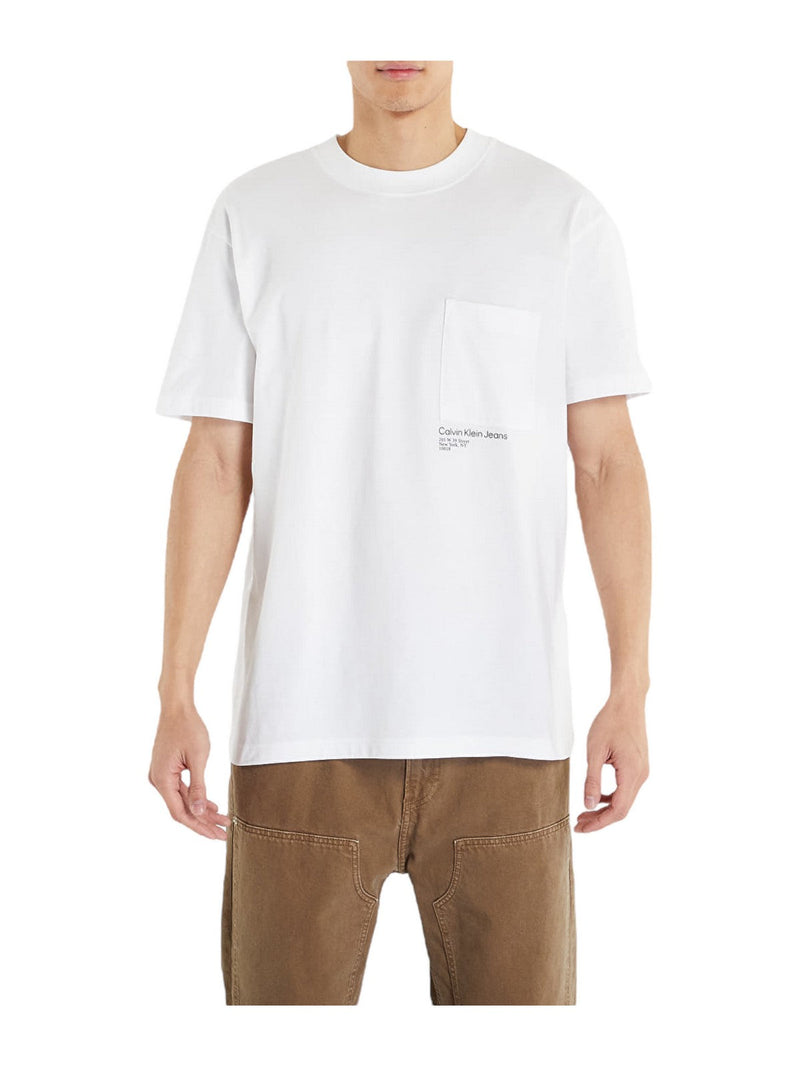 CALVIN KLEIN T-Shirt e Polo Uomo  J30J323548 YAF Bianco