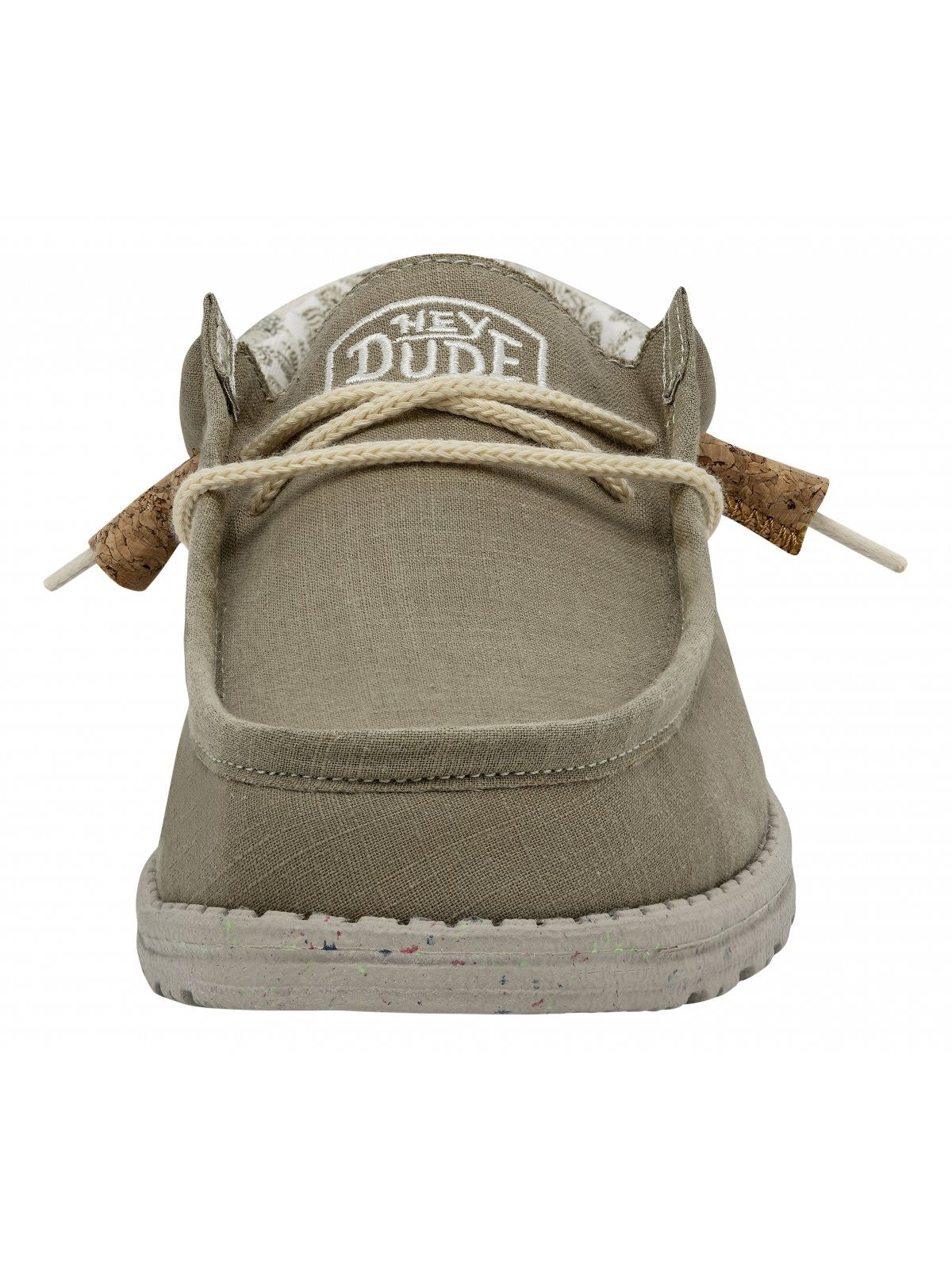 DUDE Mocassino Uomo Wally linen natural HD.40015 3VG Verde