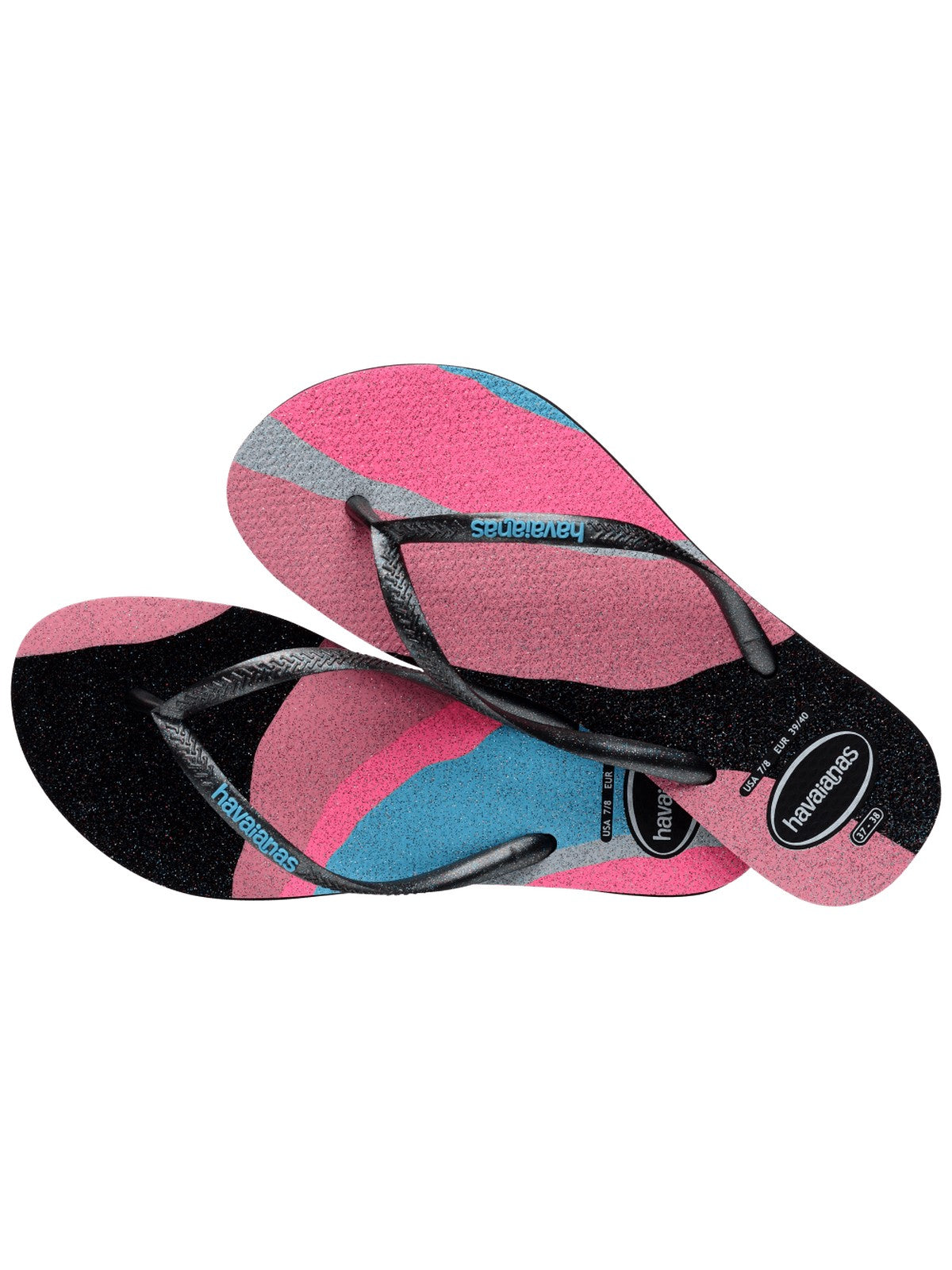 HAVAIANAS Infradito Donna Hav. Slim palette glow 4145766.0090 Nero