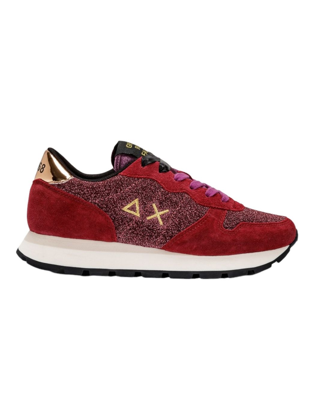 SUN68 Sneaker Donna Ally glitter Z42203 41 Rosso